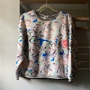 Love Riche Floral Faded Print Sweatshirt
